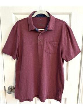 Tailor Vintage Polo Golf Shirt Men’s Large Burgundy